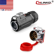 CNLINKO 12 Pin Power Connector Female Plug & Male Socket Waterproof Heavy Duty