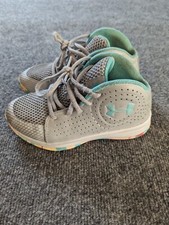 Under Armour Boys JET 2019 3022121-102 Gray Basketball Shoes Sneakers Size 1Y