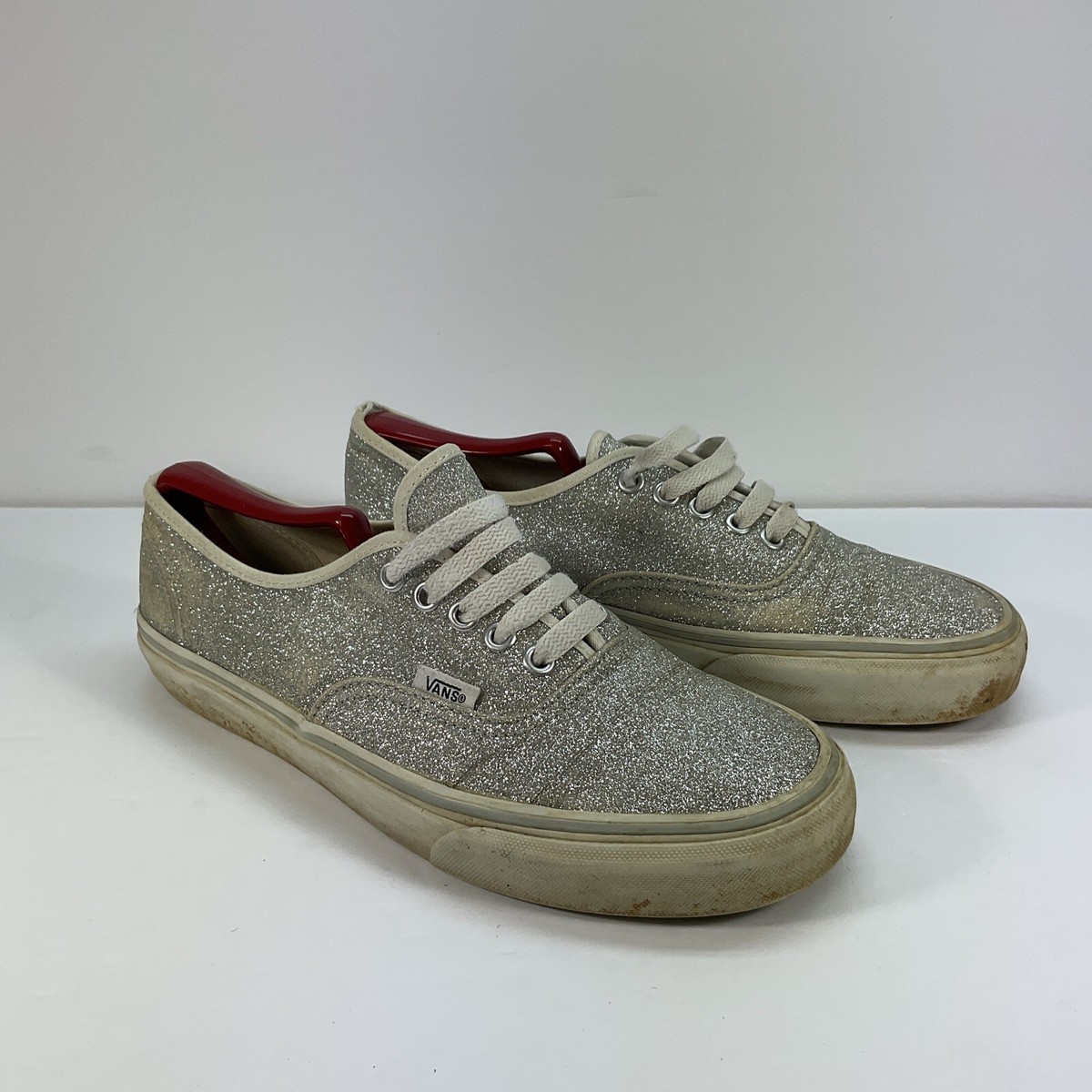 Athletic Shoes Vans Authentic Glitter Skate Shoe Silver Vans Skate