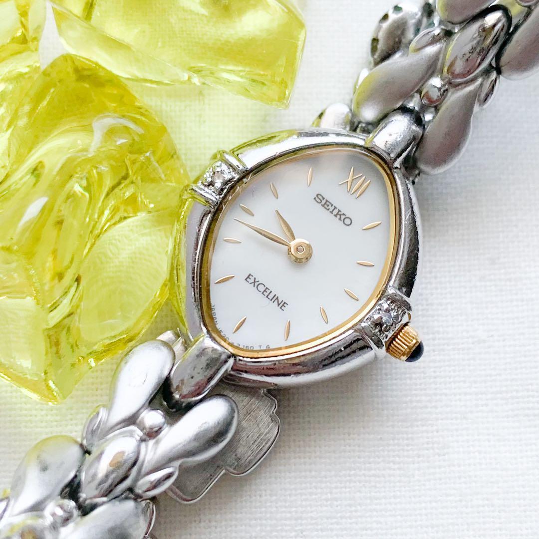 Seiko Exceline Diamond 2P Ladies Analog Watch Silver Seiko Exceline Diamond 2P Ladies Analog Watch Silver