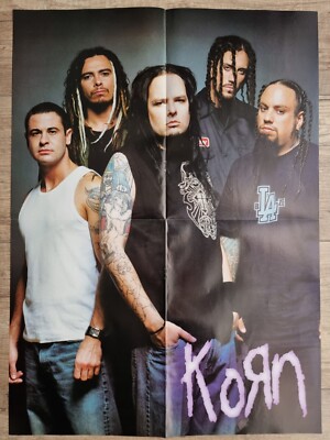 00s デッドストックKORN 大判ポスター Vintage Korn Poster Nu Metal Band 1998 Funky 90s Rare Pitbulls
