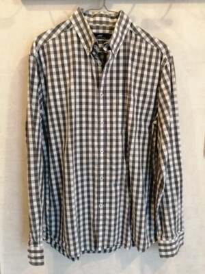 Vichy Shirt grau Baumwolle Regular Gr.40 Celio (4212066)