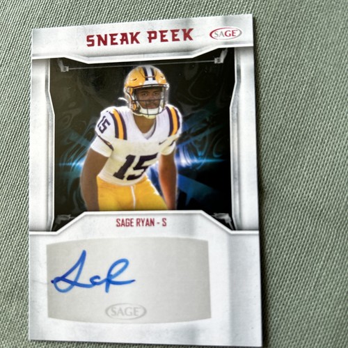 2024 SAGE High Series Sneak Peek Red SAGE RYAN #SPA-JJ Rookie RC Auto LSU Tigers - Picture 5 of 12