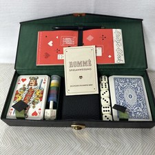 Vintage Romme Bridge Black Set Spielanweisung 2 Full Decks Plus Sealed Skat Deck
