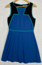 Marc NY Dress Womens 10 Fit and Flare Sleeveless Lined Color Block Office Work