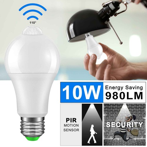 4/6/8x E27/B22 10W PIR Sensor Motion Smart LED Bulb Light Lamp Globe Bulb 220V - Picture 3 of 15