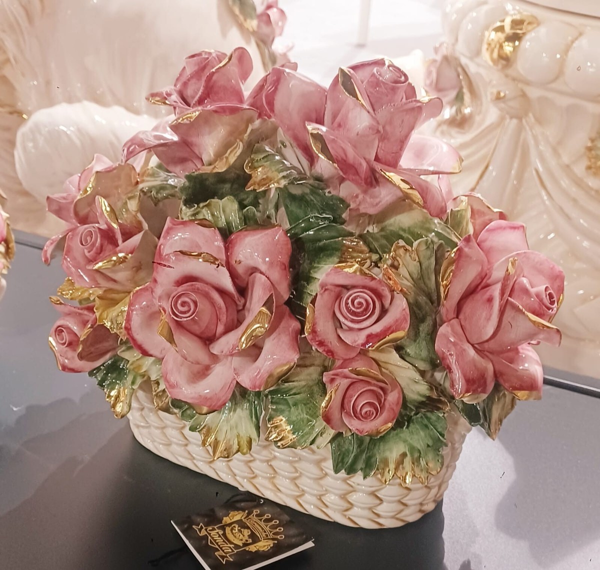 CAPODIMONTE★ブーケ★陶花★イタリア★壁掛 CAPODIMONTE☆ブーケ☆陶花☆イタリア☆壁掛