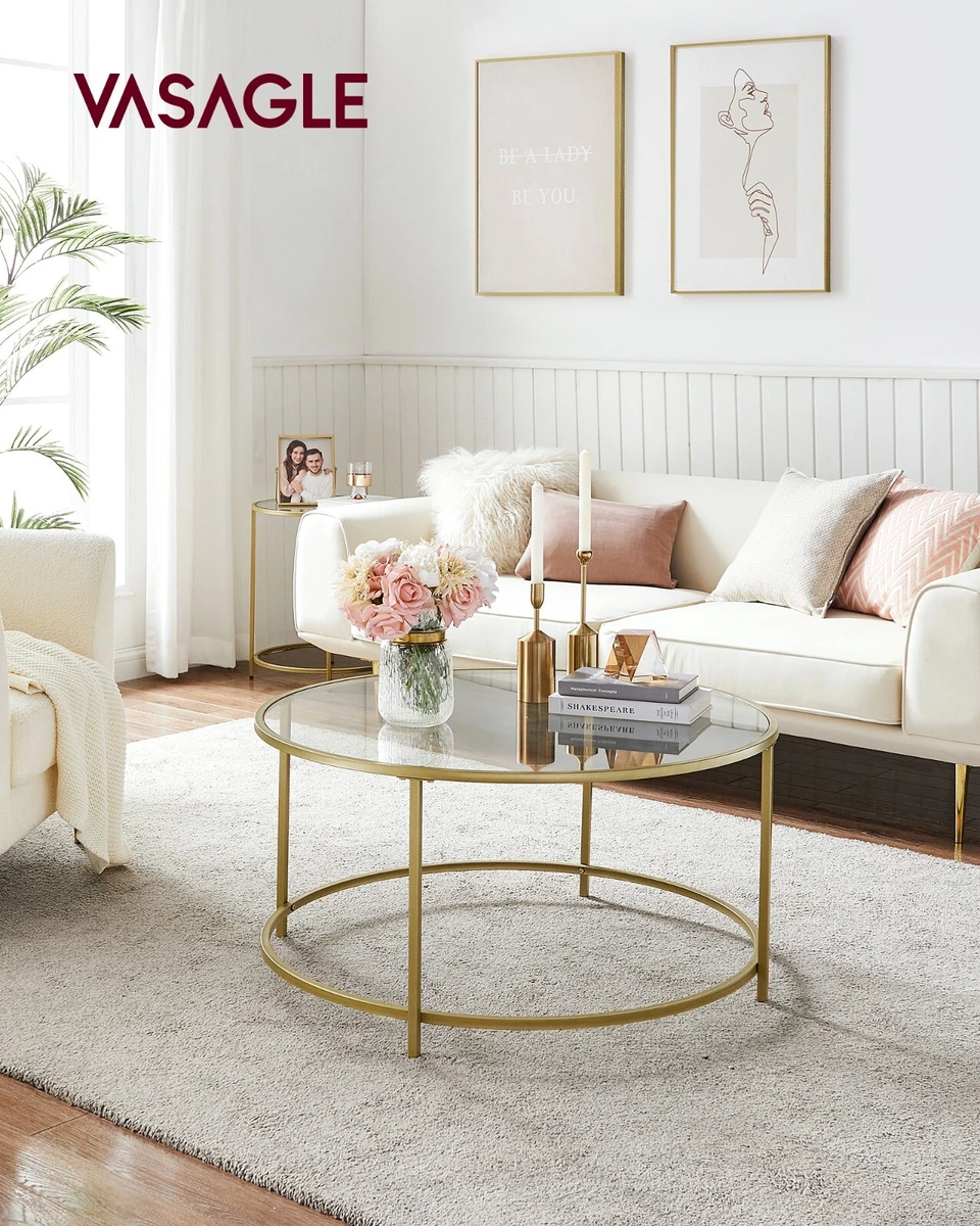 Glass coffee table sale circle