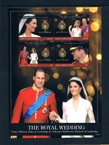 1/2 sconto $23,00 Scott Value - 2011 PAPUA NUOVA GUINEA Royal Wed 2 s/s CV MNH NH UMM - Foto 4 di 6