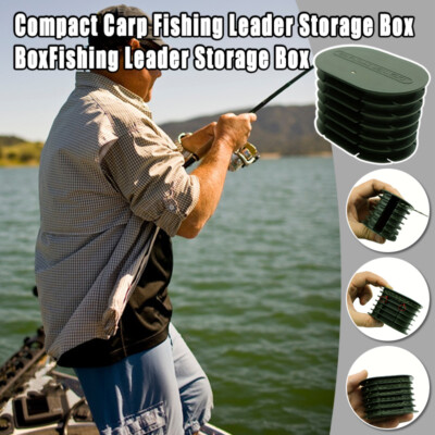 Compact Carp Leader Storage Box 6-Leader Tangle-Free with Built-in Rig  Clips UK