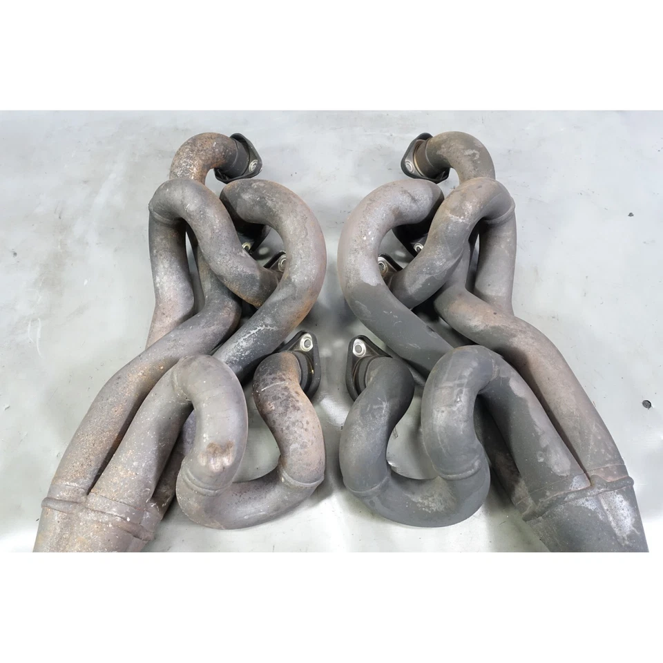 Par de cabezales colector de escape de fábrica dañado 08-10 BMW E90 M3 ///M S65 V8 Foto 2 de 4