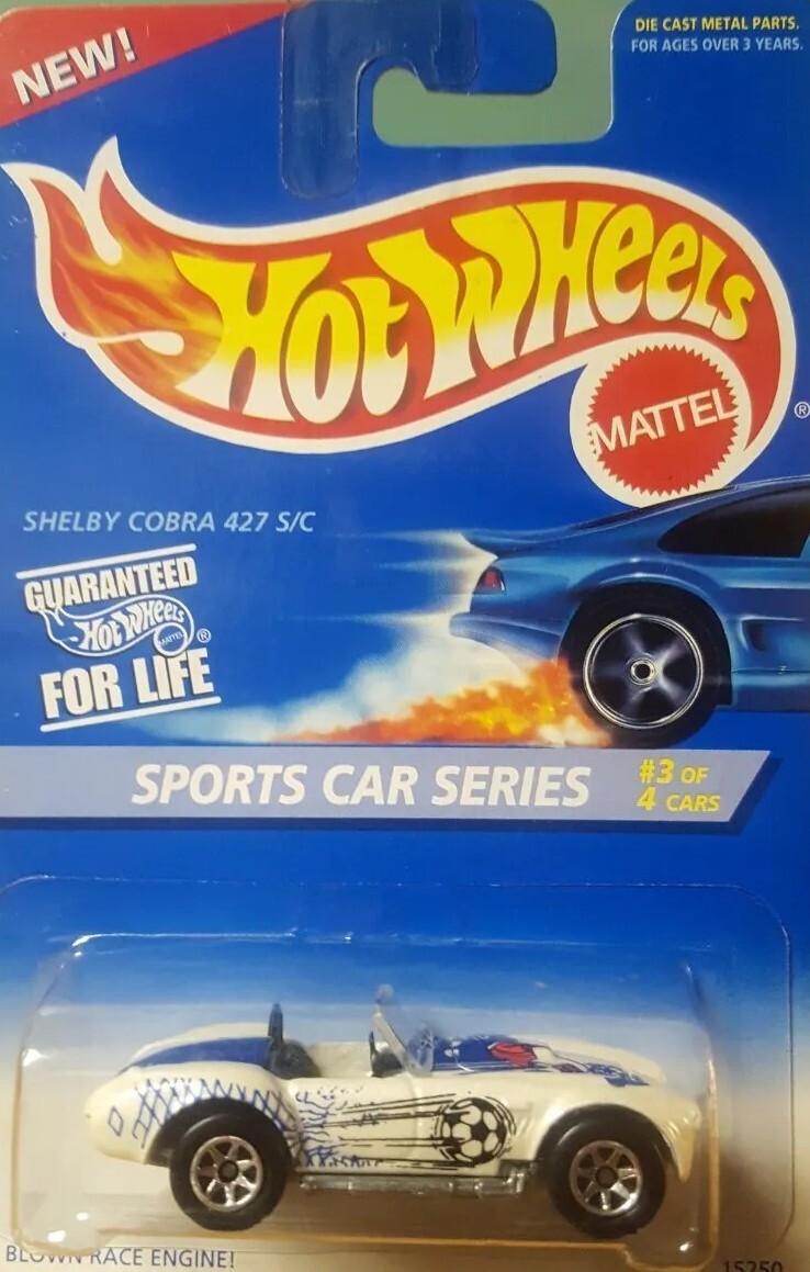 1995 Hot Wheels Shelby Cobra 427 S/C 1:64 Scale Hood Opens