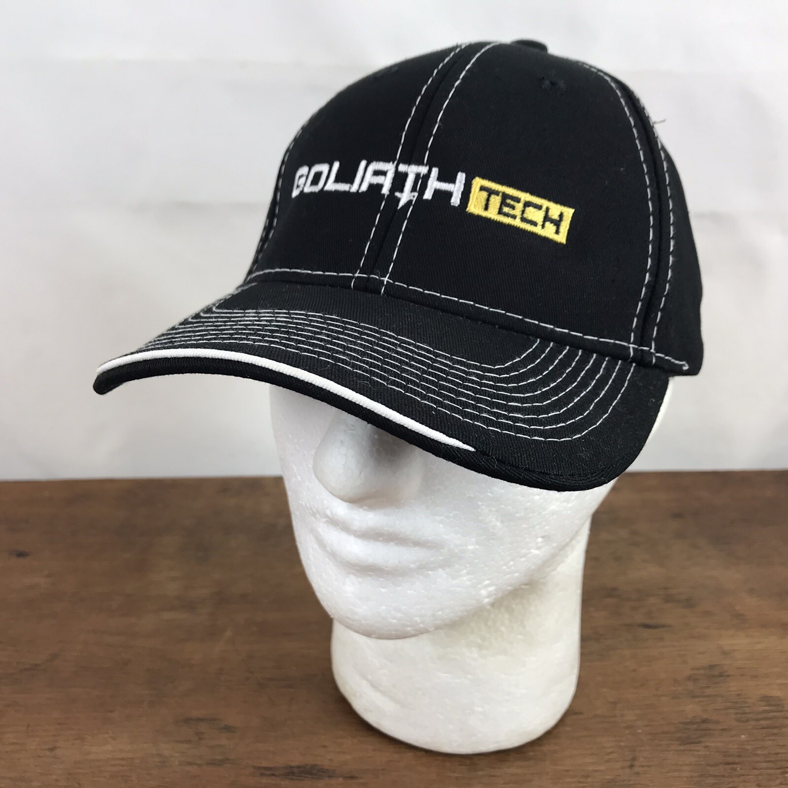Goliath Tech Black Cotton Strapback Baseball Cap … - image 1