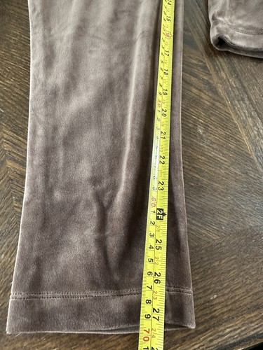 Cable & Gauge 2 Pc Sweatsuit Women Size M Brown Velour Jogger Lounge Athleisure - Picture 13 of 13