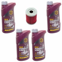 MotoröL Set 15W50 4 Liter ÖLfilter HF132 FüR Beta Alp 125 Urban 200 Bj.2006-2019
