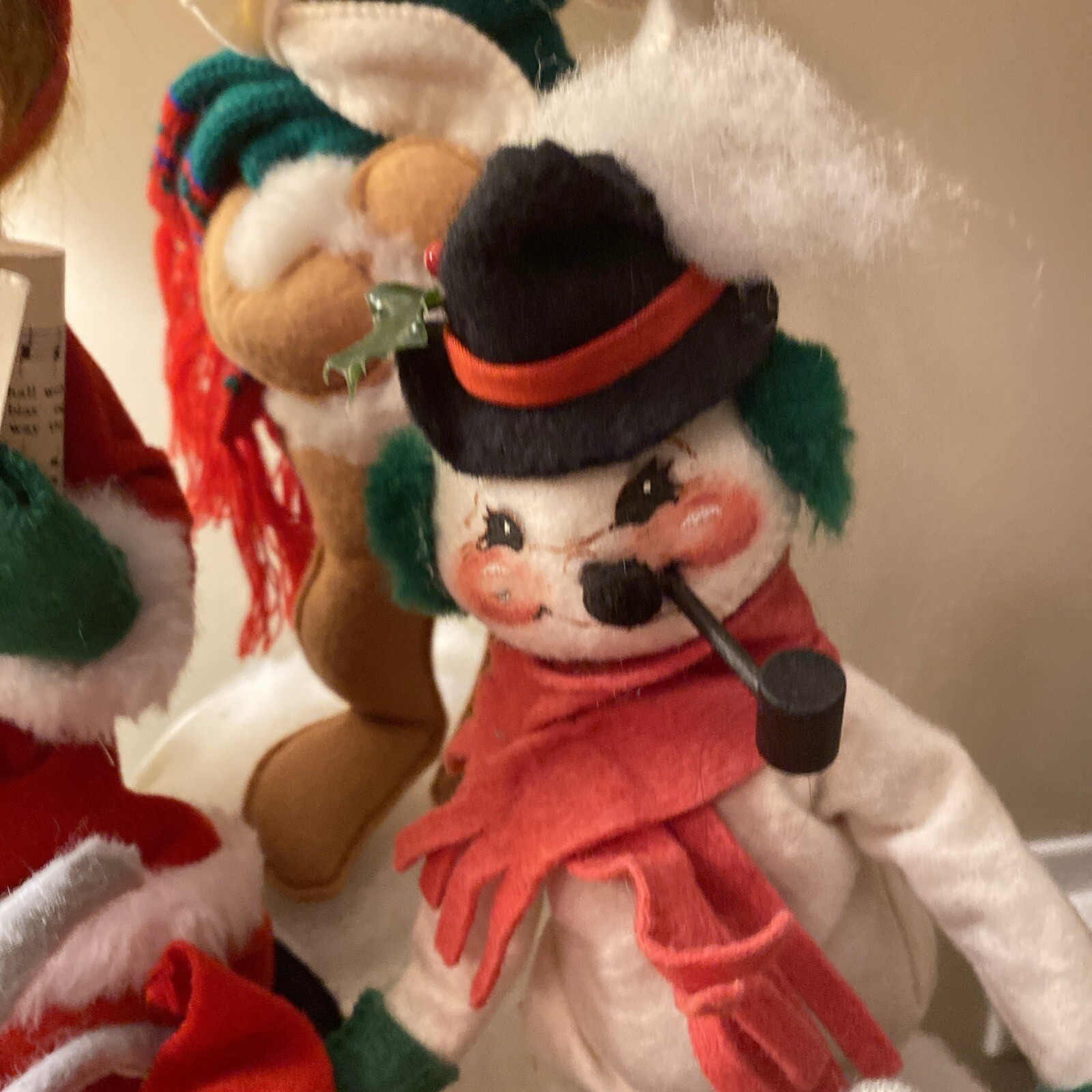 Lot 8 Vintage Annalee Dolls Christmas 1990 eBay