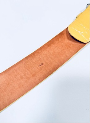 W. Kleinberg Womans Belt Yellow Wide Leather Belt Size S | eBay display picture 2