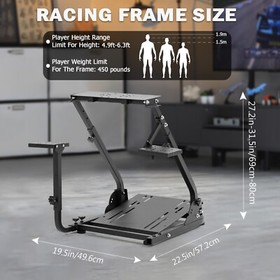 Marada Racing Steering Wheel Stand Adjustable Foldable Fits Logitech G920 G923