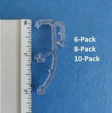 1 Inch Mini Blinds Double Slat Clear Vinyl Valance Retainer Clips 6-10 Pack