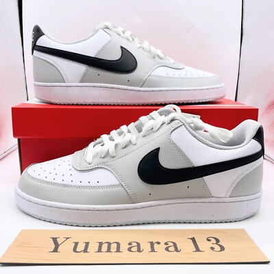 Nike Court Vision Low Grey Fog White Black HV0927-097 Men's Size