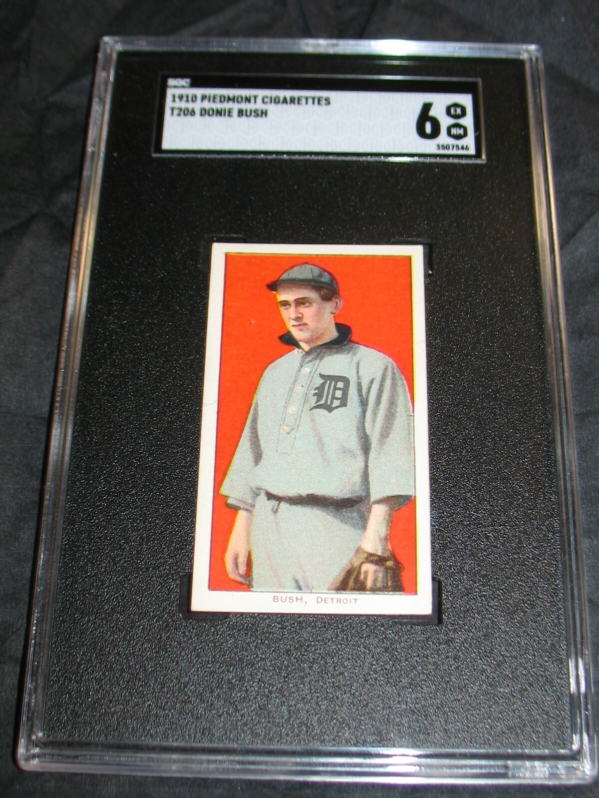 1909 T206  Donie Bush SGC 6 EX/MT ~ Detroit Tigers ~Piedmont 350