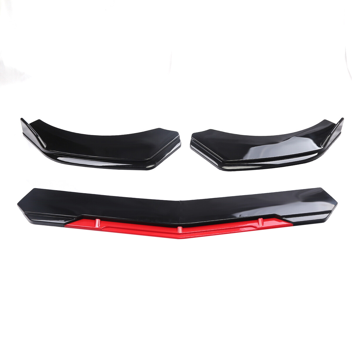 For Hyundai Sonata Front Bumper Lip Splitter Lower Spoiler Body Black+Red