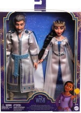 Disney Wish King Magnifico Queen Amaya of Rosas Dolls 2-Pack - New