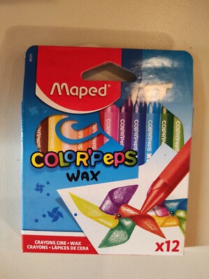 Maped Wachsmalstifte Color Peps WAX 12er Wachsmaler Crayons