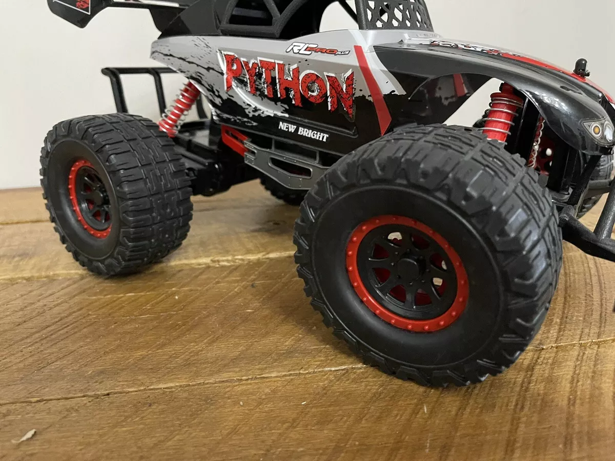 New Bright Remote Control Rc Pro Plus Python Ff 9.6v 110 Scale Red NICE