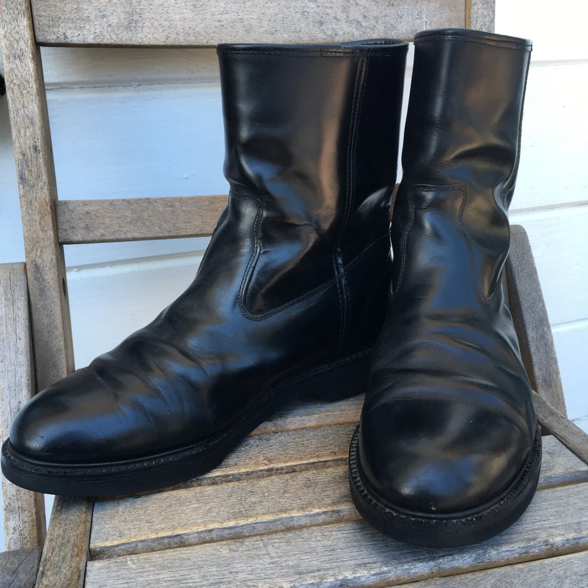 vintage MENS sears DIE HARD WORK biker BLACK BOOTS size 11 EE style 86302