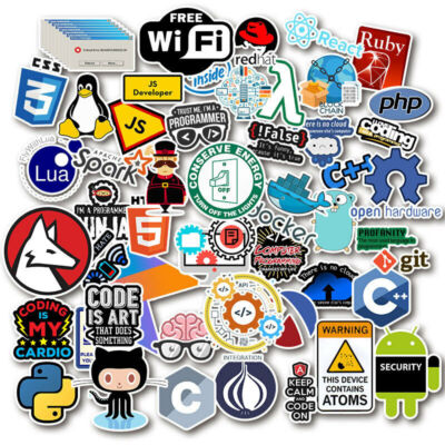 Mix 10/50 PCs Developer Programmer Hacker Program Languages JAVA ChatGPT Sticker