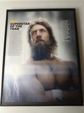 WWE Daniel Bryan MAGAZINE PAGE CUTOUT in New Frame 2013 Superstar Of The Year