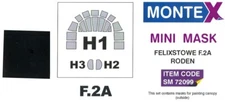 Montex 1/72 FELIXSTOWE F.2A CANOPY PAINT MASK Roden