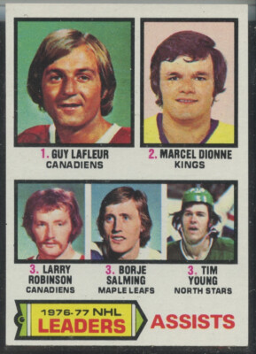 1977-78 Topps #2 Assists Leaders Guy Lafleur, Marcel Dionne, Larry Robinson