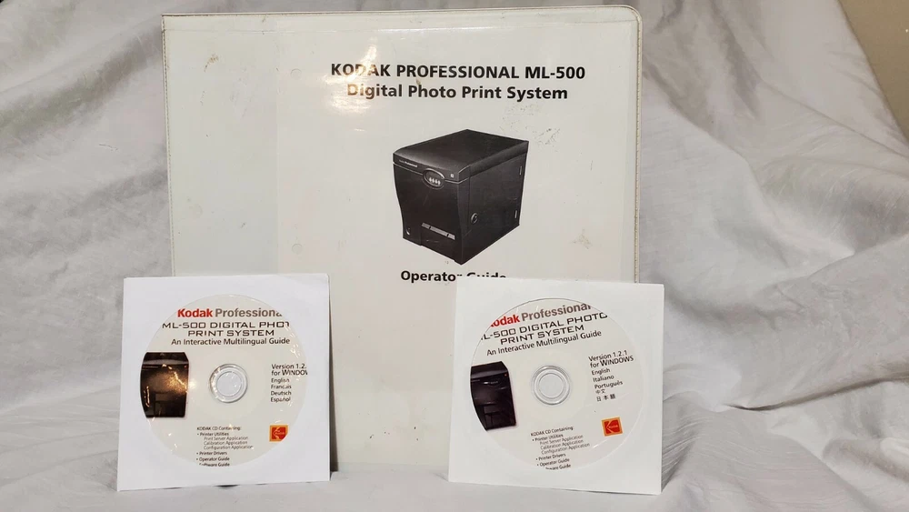 Kodak ML-500 industrial photo printer user manual with CD-ROM