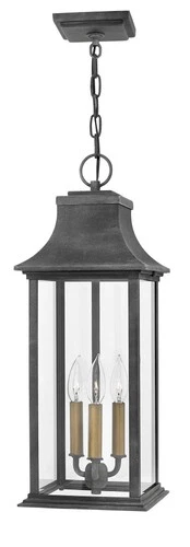 Hinkley Adair 23" High Aged Zinc Outdoor Hanging Light - Picture 2 of 10
