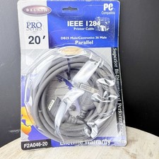 Belkin F2A046-20 20Ft. IEEE 1284 DB25M/Centronics 36M Parallel Printer Cable NEW