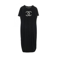 Chanel Cocomark Cut and Sew Dress Women Clothing Top Designer Used