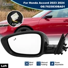 Left Driver Side Mirror Outside Rear View &Blind Spot For 2023 2024 Honda Accord