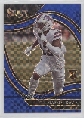 2020 Panini Select Field Level Blue Prizm 24/49 Gabriel Davis #382 Rookie RC w6g