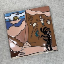 Art Tile Krit Kokopelli Petroglyph Southwest ...