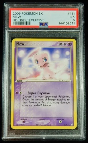 2006 Pokemon Mew Ex HP DVD Exclusive 111/110 PSA 5