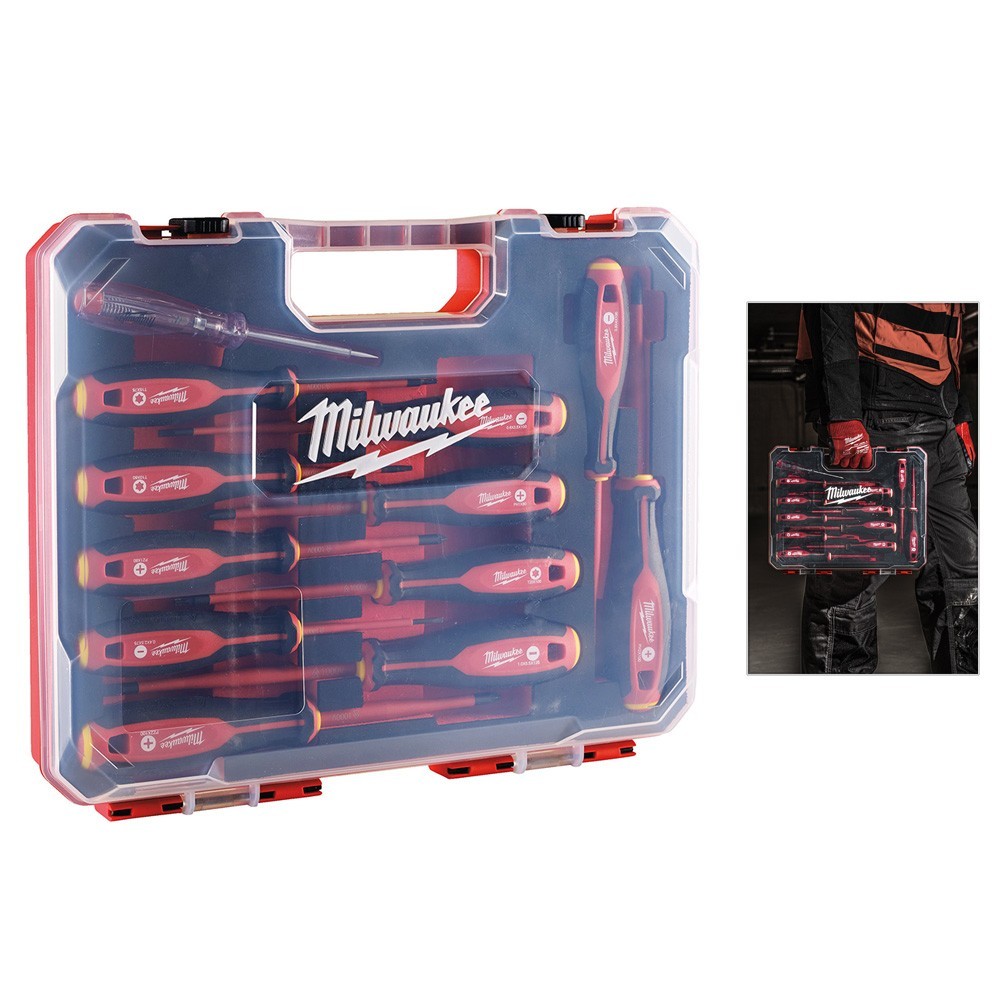 Milwaukee 4932479095: Set 12 Giraviti Isolati VDE per Manutenzione