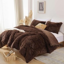 Fluffy King Size Comforter Set, Faux Fur Comforter Set, Luxury Fuzzy King Bed...