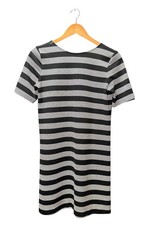GAP Womens Black White Striped T Shirt Dress XS Short Sleeve Casual