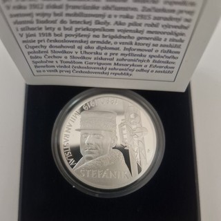 Slowakei 10 Euro 2019 100 Todestag des Milan Rastislav Stefanik 18g Silber RAR