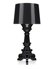 Kartell "BOURGIE" Laviani modern table lamp shiny black ITALY- spooky Halloween