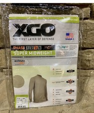 Mens XGO Super Midweight Phase 3 Baselayer Shirt Desert Sand Size XL NEW