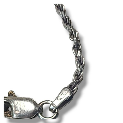 Vintage Sterling Silver 925 Italy Dainty Rope Chain Bracelet 7.5" 2.46g - Picture 6 of 9
