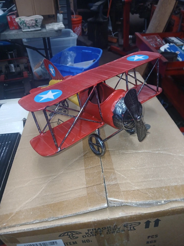Antique Metal Airplane - Image 2 of 2